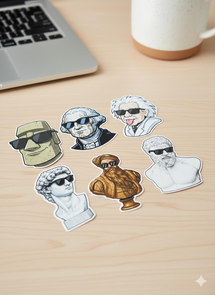 Historical Figures Sticker Pack | 12 pack